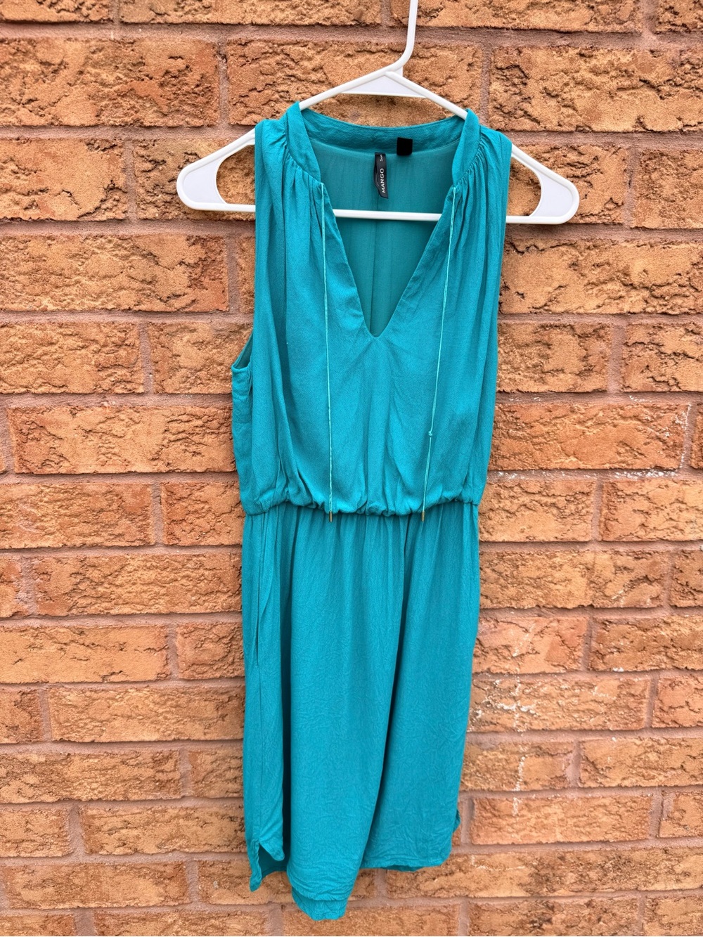 💫4/$25 • Mango Teal Sleeveless V-Neck Shift Dress